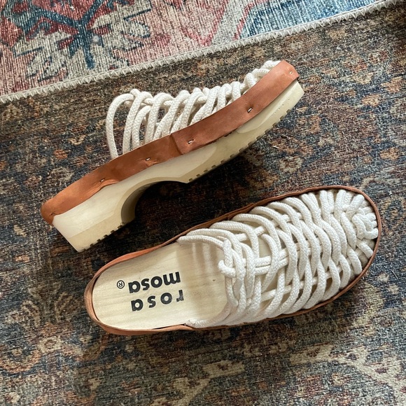 ROSA MOSA clogs with rope / plastic soles. Size 40/ 9 - Picture 2 of 8